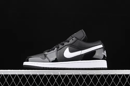 All categories Air Jordan Jordan series basketball shoes Air Jordan 1 Low Air Jordan 1 Low Black White AJ1 Joe 1 black and white small patent leather 553560-002